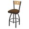 Holland Bar Stool Co 30" Swivel Counter Stool, Bronze Finish, Nat Back, Rein Thatch Seat 83030PWNatMplB026 - alternate 1